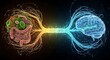 © Jamal - Brain gut connection neural network communication science art