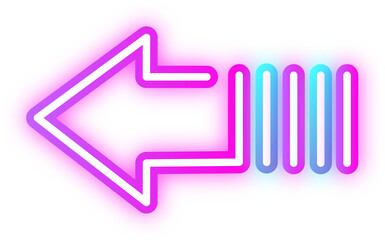 arrow neon directional sign with futuristic style. perfect for website elements, ui designs, present