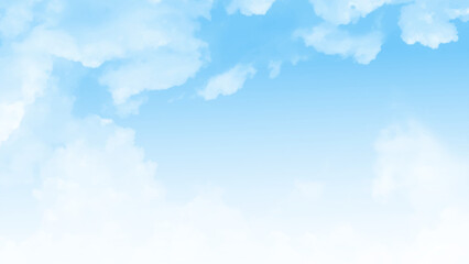 Wall Mural - sky blue background, beautiful landscape abstract texture of white cloud for spring, summer design, 