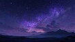 © Stock by Anika - Neon Purple Alien Desert Night Sky Panorama Sci Fi Horizon Minimalist Futuristic Landscape Starry Cosmic Environment Map HDRI.