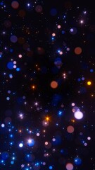 Wall Mural - Abstract motion background shining gold particles. Shimmering Glittering Particles With Bokeh. Popular, modern, christmas, new year, holiday, wedding background, 2026. 4K loop video animation