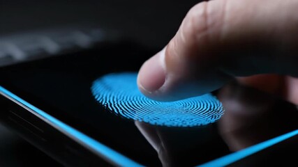 Fingerprint Scanner Authentication on Smartphone Screen