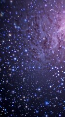Wall Mural - a mesmerizing cosmic video scene with a wide-angle view of a starry sky, capturing a glowing nebula 