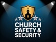 © Hriday - Church safety and security logo on blue background with spotlights
