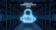 © Sipolos - Futuristic digital padlock glowing in server room, representing cutting-edge cybersecurity and data protection for 2025 and beyond