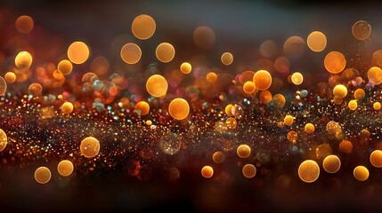 Warm golden light bokeh pattern high resolution background