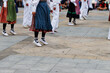 Basque folk dance performance in an outdoor festival