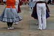 Basque folk dance performance in an outdoor festival