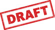 © ArtBySalea07 - red draft stamp with bold text on transparent background