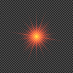 Wall Mural - light effect of red lens flares
