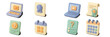 © typepng - Comprehensive set of online education and digital learning icons featuring laptop, certificate, calendar, and question mark symbols
