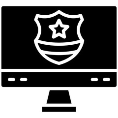 Wall Mural - Online Police Icon