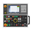 © PARVIN - Control panel of a modern cnc machine isolated on transparent background