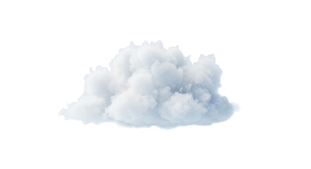 transparent cumulus clouds with volumetric depth isolated on a bright white to light blue gradient background, soft diffused lighting, cool tones, digital innovation concept