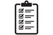 © MdOmar - Checklist clipboard silhouette icon for task management and planning isolated on white background