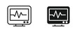 © Masuda Akthar - ICU monitor icon set, ecg monitor,  ventilators, vector illustration