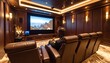 © Street - Luxurious home theater with man