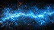 © ely - Electric Blue Lightning on Dark Background with Sparkling Elements