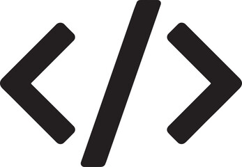 Website code brackets icon, programming, web development, coding and software EPS.