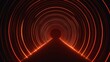 © Rupantar - Abstract glowing tunnel futuristic corridor with red orange light streaks perspective