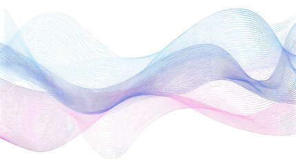 Wall Mural - Abstract Pastel Wave Design with Transparent Background