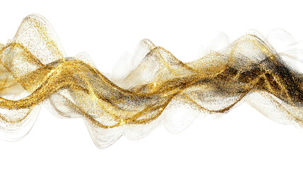 Wall Mural - Abstract Gold Glitter Wave Background