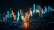 © vidi - Abstract digital landscape with glowing bars representing data visualization