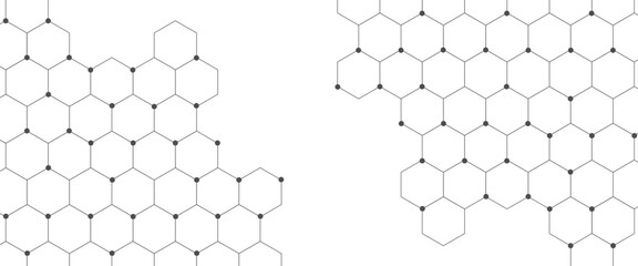 Wall Mural - vector abstract geometric technology hexagonal graphic design