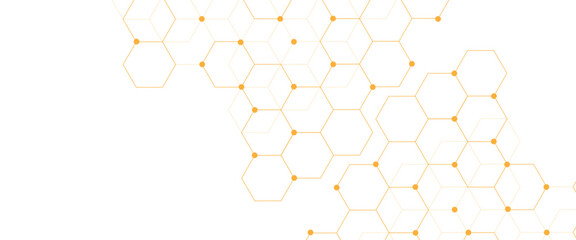 Wall Mural - vector abstract geometric technology hexagonal graphic design