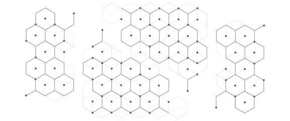 Wall Mural - vector abstract geometric technology hexagonal graphic design