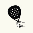 © TypeFairy - Hand holding padel racket icon