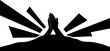 © Anomal - silhouette vector of Hands in Prayer Toward the Sky on Hilltop – Spiritual Religious Symbol with Light Beams, Faith, Hope, Worship, Christian Illustration