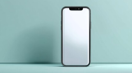 Smartphone on teal background