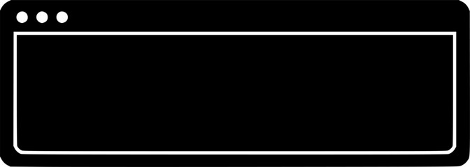 Classic command line interface vector: minimalistic terminal design for tech projects vector silhouette illustration isolated on white background 
