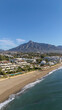 Aerial view of La Concha and Puerto Banús beach