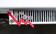 © ink drop - Increasing energy bills. Rising red arrow and coins on a heating radiator. Cost of living crisis