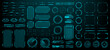 © hiten666 - Head up display technology elements. Hud vector graphics. Digital screen interface for futuristic presentation.