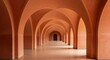 © Ulyana - Elegant terracotta archways creating a majestic symmetrical corridor
