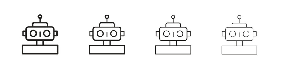 Robot icon line design. thin line vector icon set.