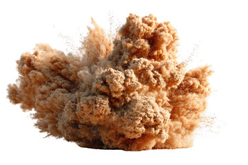 A beige cloud of exploding sand