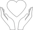 © Baizid - creating, above, vector, offering, support, simple, element, drawing, reaching, embrace, suspended, gesture, miscellaneous, shape, them., category:, design, heart, care, outline, background, cupped, p