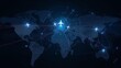 © emenbi - Global air travel network connecting continents with modern aircraft paths visualized