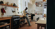 © Azee25/peopleimages.com - Breakfast, search and black man with phone in kitchen for healthy recipe, digital app and website. Nutrition, morning meal and person with online cookbook, tutorial and ingredient list for wellness