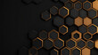 © xadartstudio - Abstract hexagon pattern black gold geometric background design