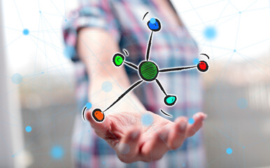 Wall Mural - Concept of network