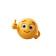 © Seema Designs - Delighted emoji giving a confident thumbs up for approval and positive feedback, perfect for celebrating success and good news