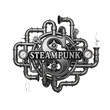 © najih - Steampunk-inspired industrial design featuring intricate pipes, gauges, and gears with a vintage aesthetic
