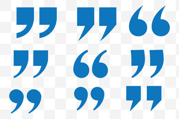Wall Mural - Set of quote marks, quotes icon vector sign design