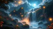 © Alaa - Radiant Waterfalls in a Mythic Valley