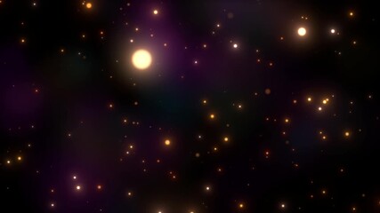 Wall Mural - gold coloured christmas particles night background video
